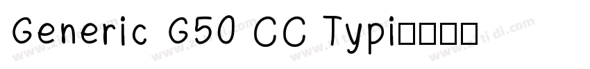 Generic G50 CC Typi字体转换